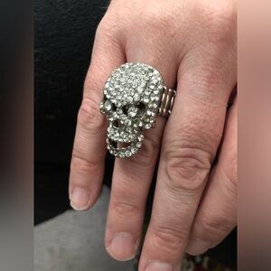 Silver Skull Statement Ring